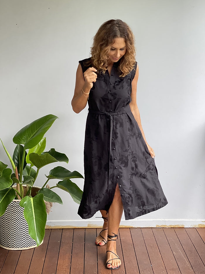 Edith Sleeveless Dress - Black