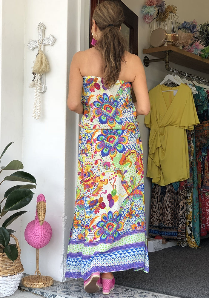 Flores Strapless Maxi Dress