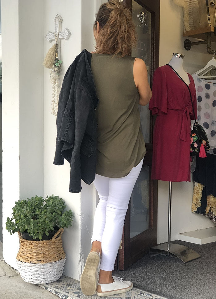 Capri Tank - Olive