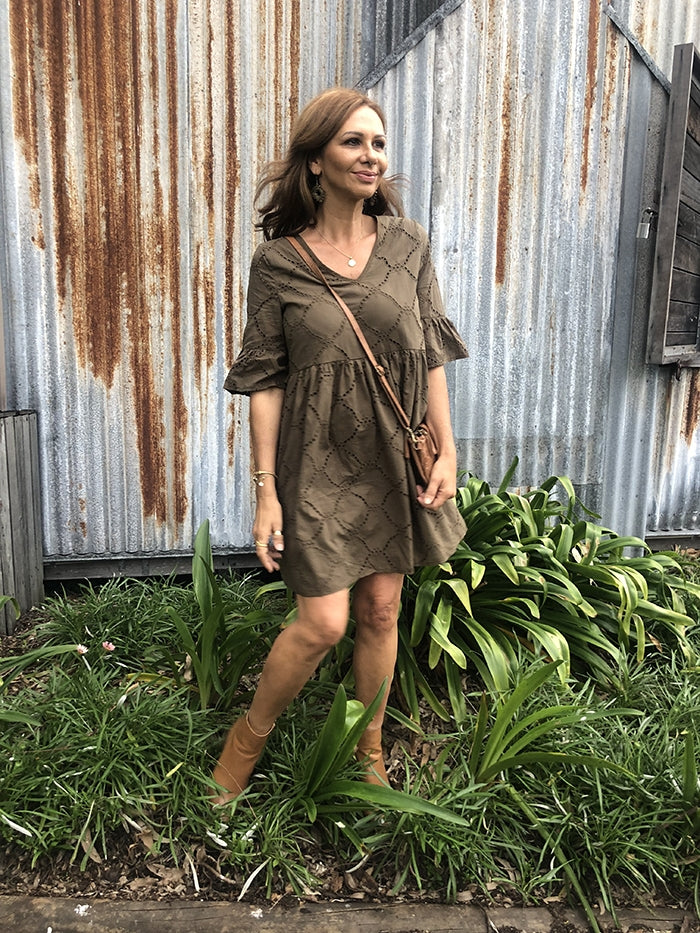 Rimini Dress - Khaki