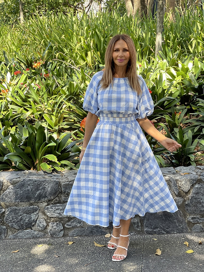 Lenah Gingham Set - Blue