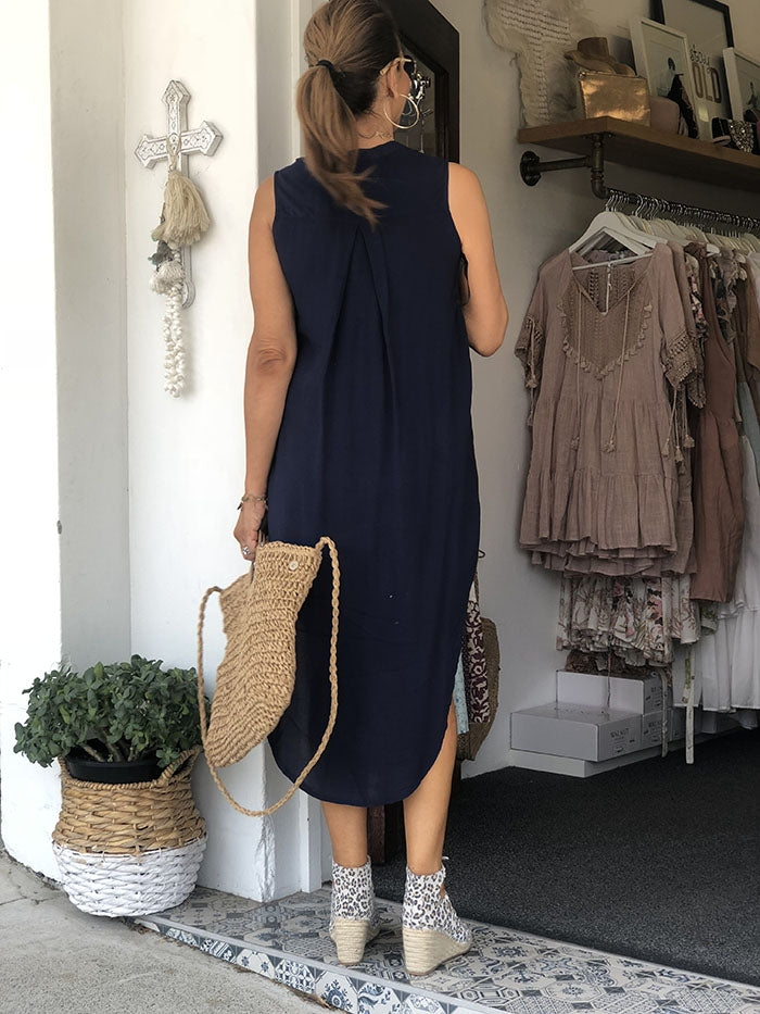 Navy Shirt Dress