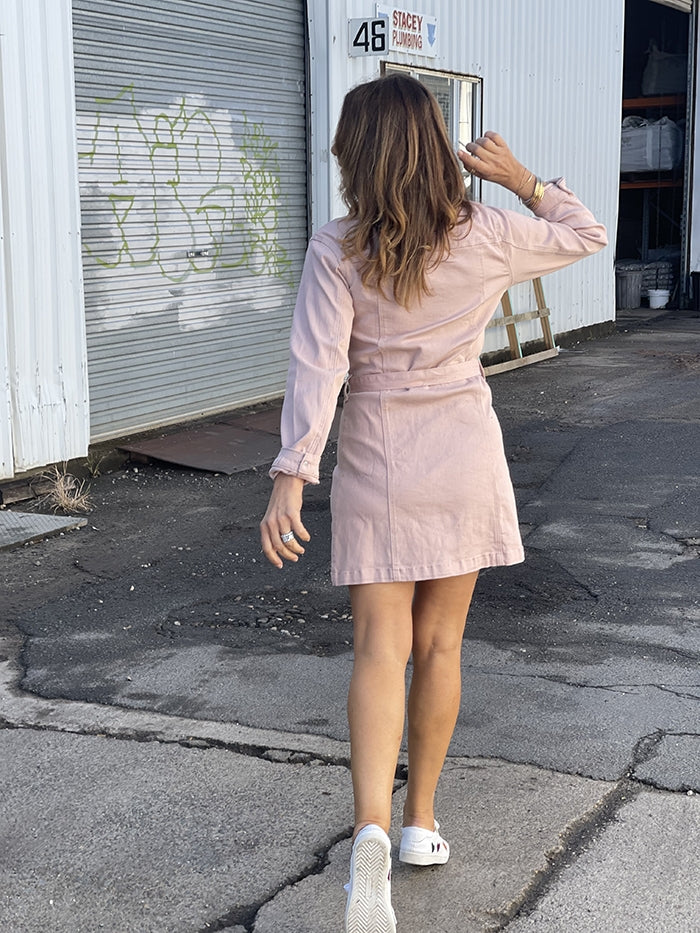 Blush Denim Dress