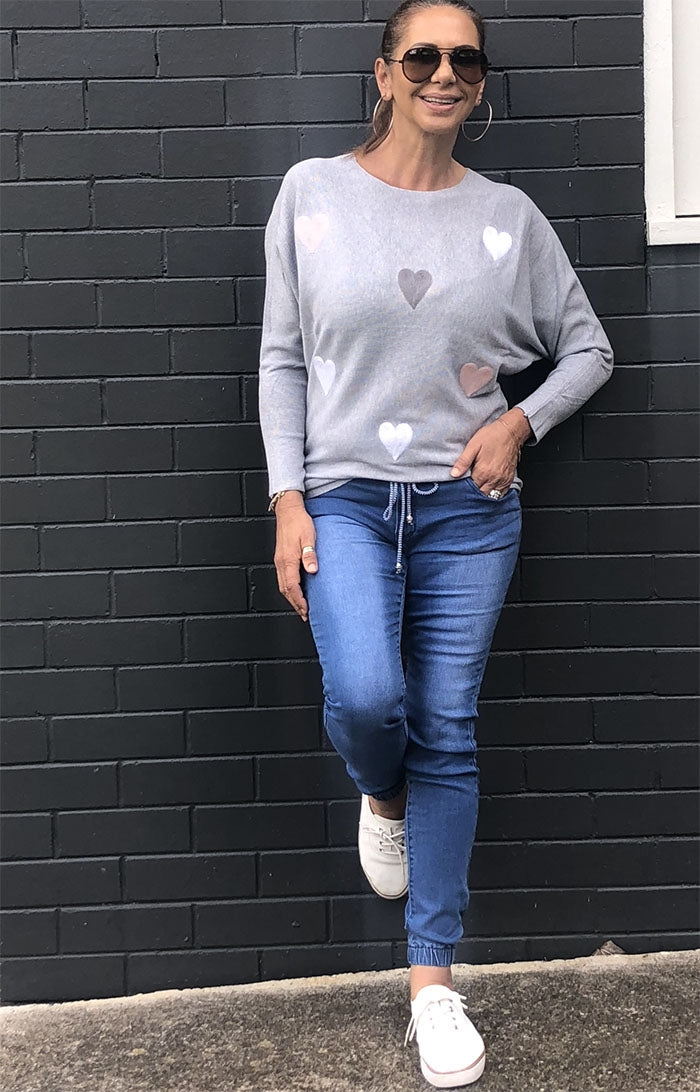 Grey Love Knit