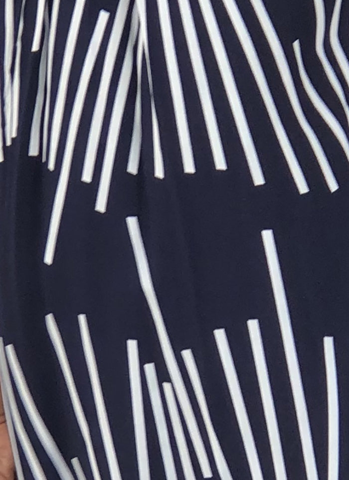 Navy Abstract Shirt Dress