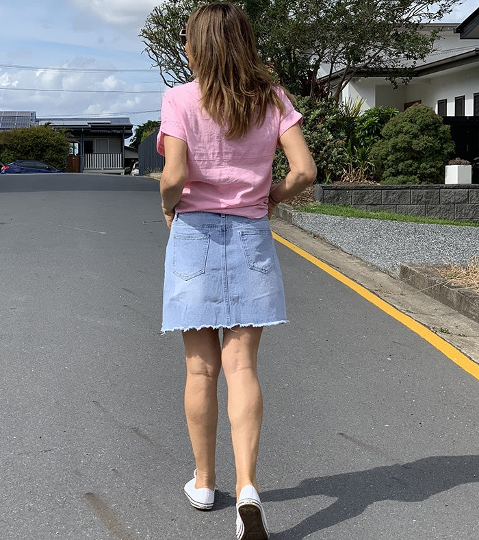 Baby Pink Button Front Shirt