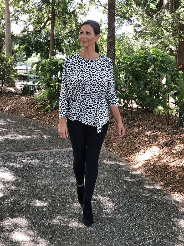 Asymetrical Leopard Top