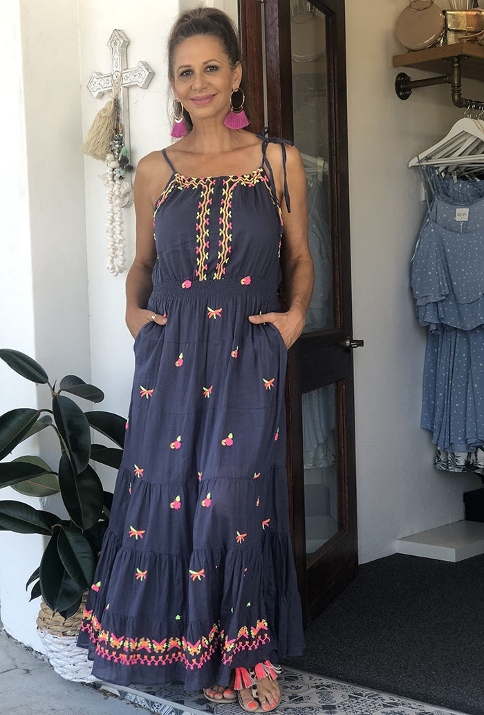 Kirinda Maxi Dress - Denim