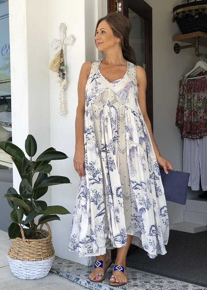 Palazzata Dress - Bluebird