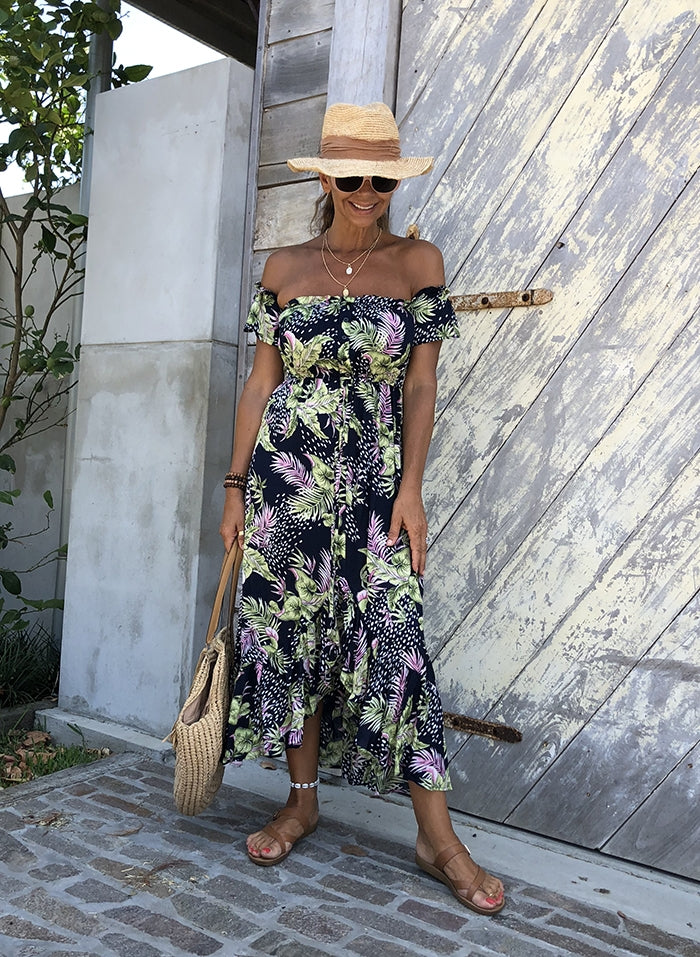 Paridisio Off the Shoulder Maxi Dress