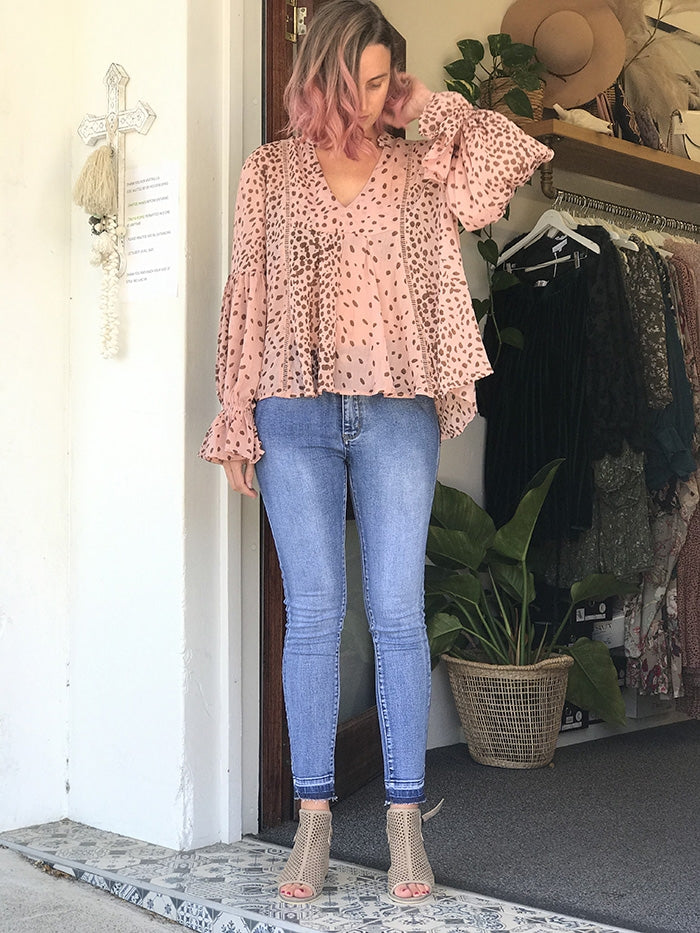 Dusty Pink Spot Top