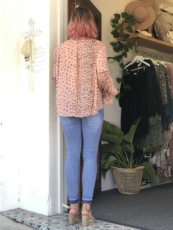 Dusty Pink Spot Top