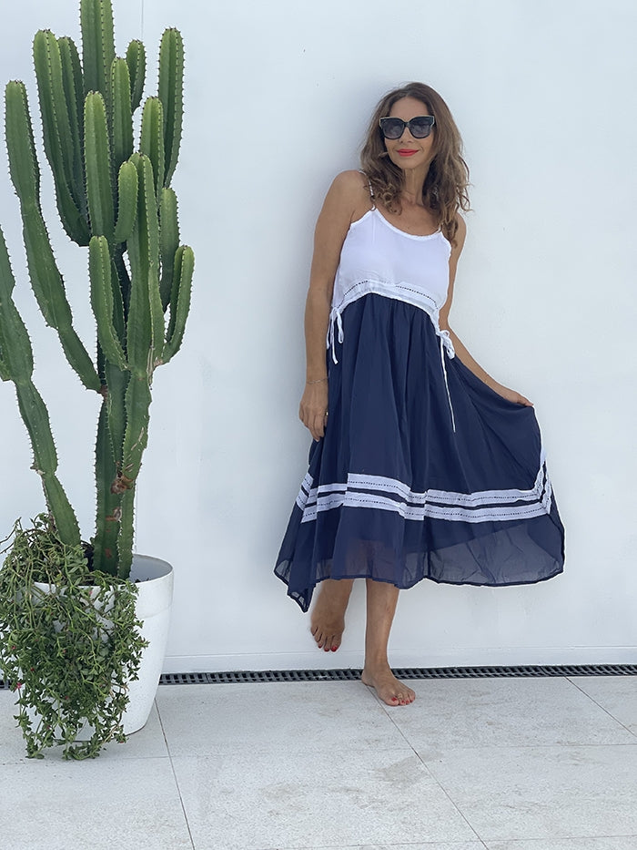 Caprice Dress - Navy