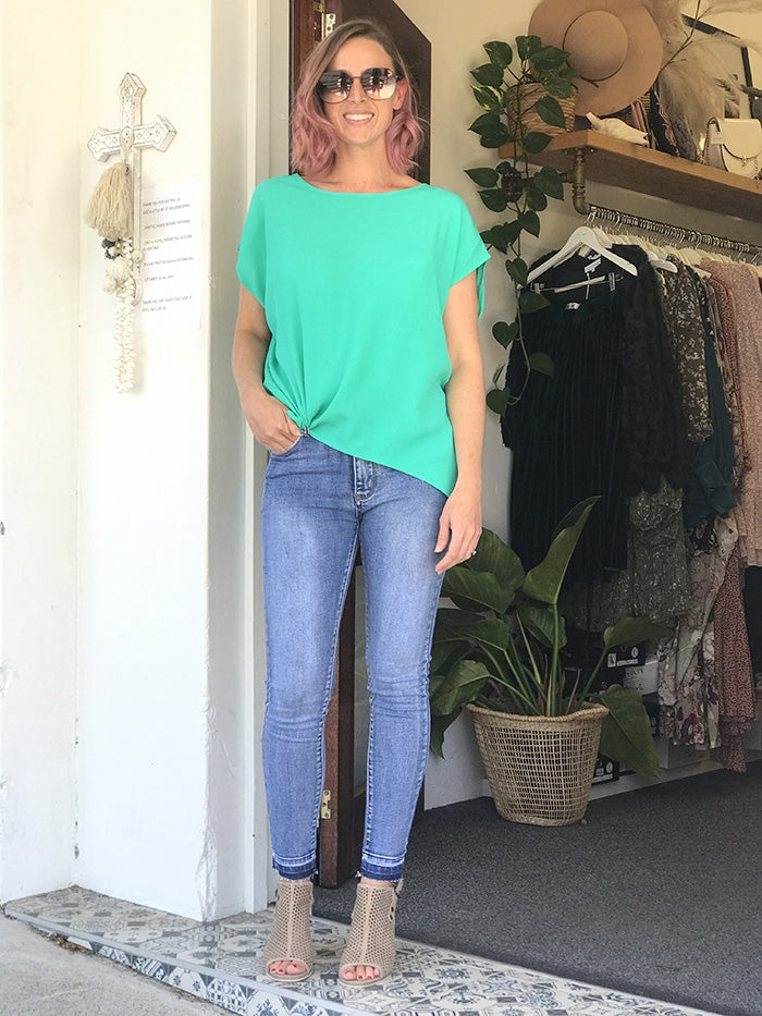 Jane Scoop Top - Green