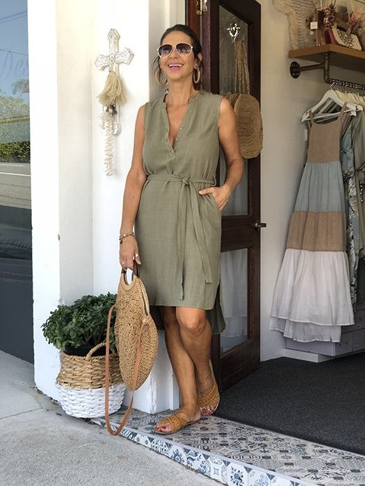 Kace Midi Dress - Khaki