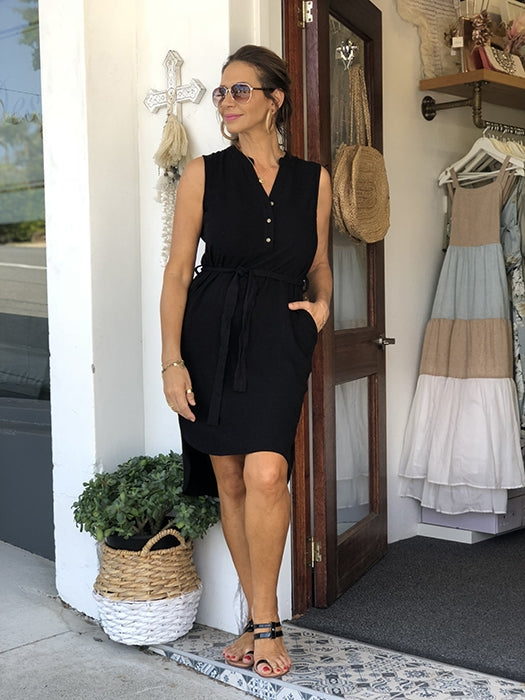 Kace Midi Dress - Black