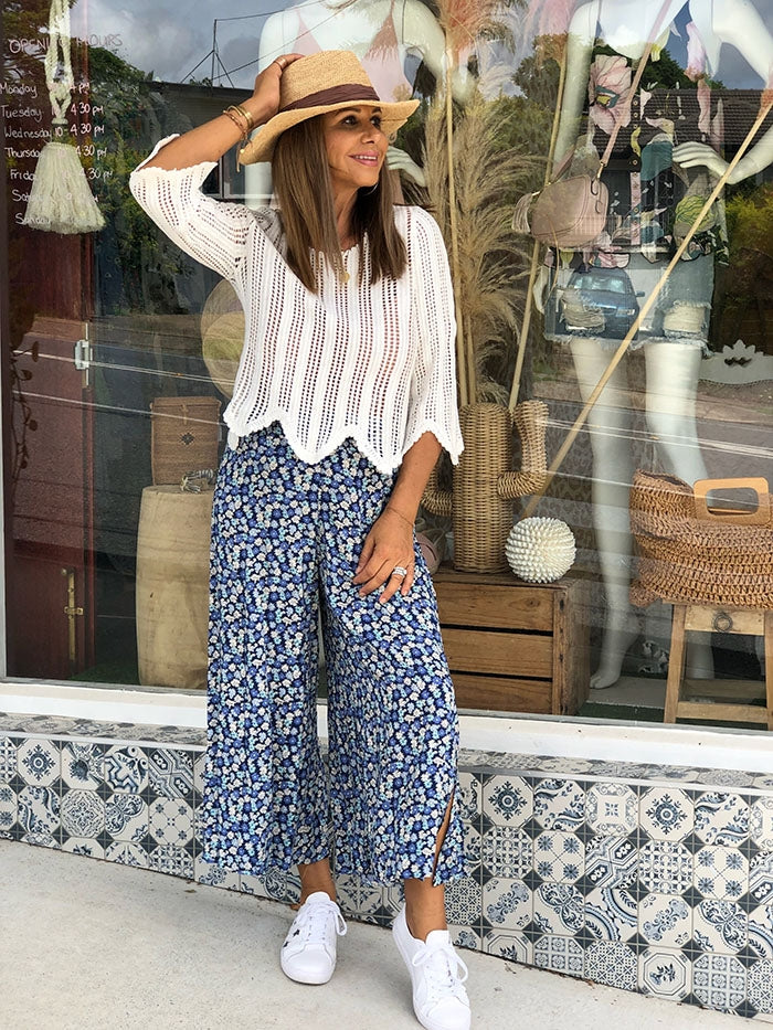 Navy Daisy Lee Pants