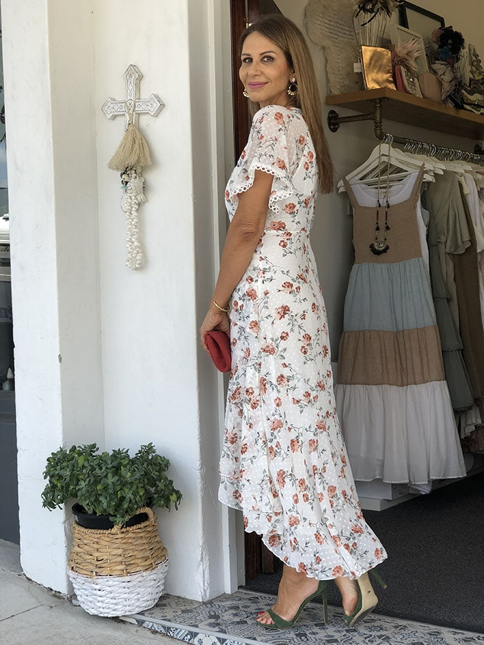 Milena Dress - White Floral