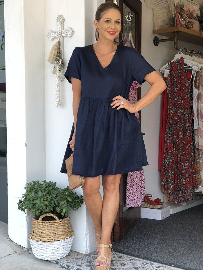 Martinique Dress - Navy