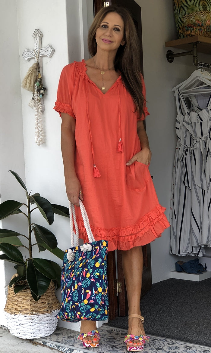 Panama Dress - Flame