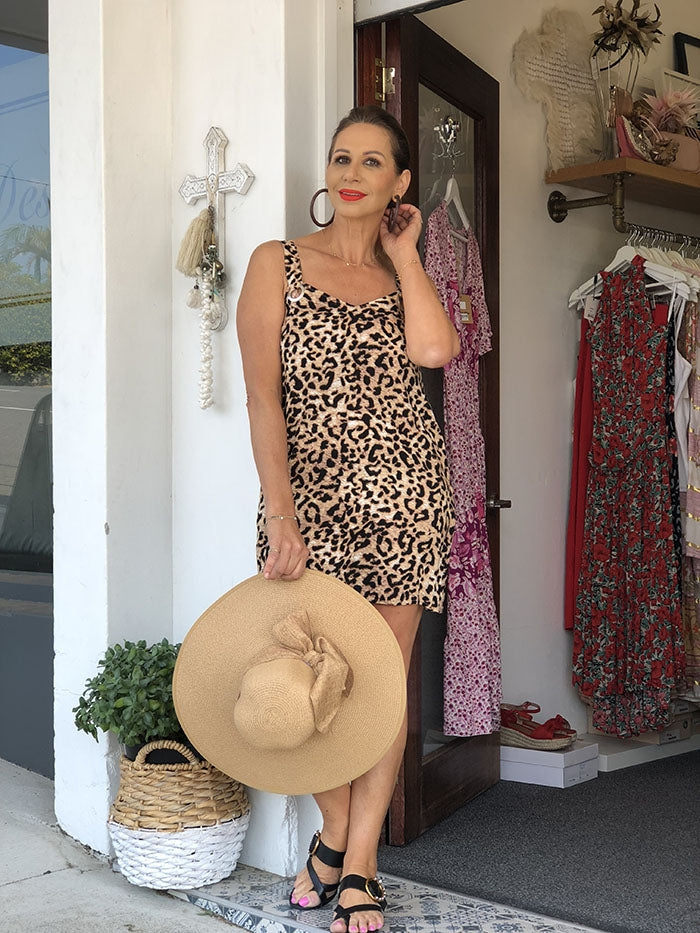 Savannah Tank Dress - Leopard