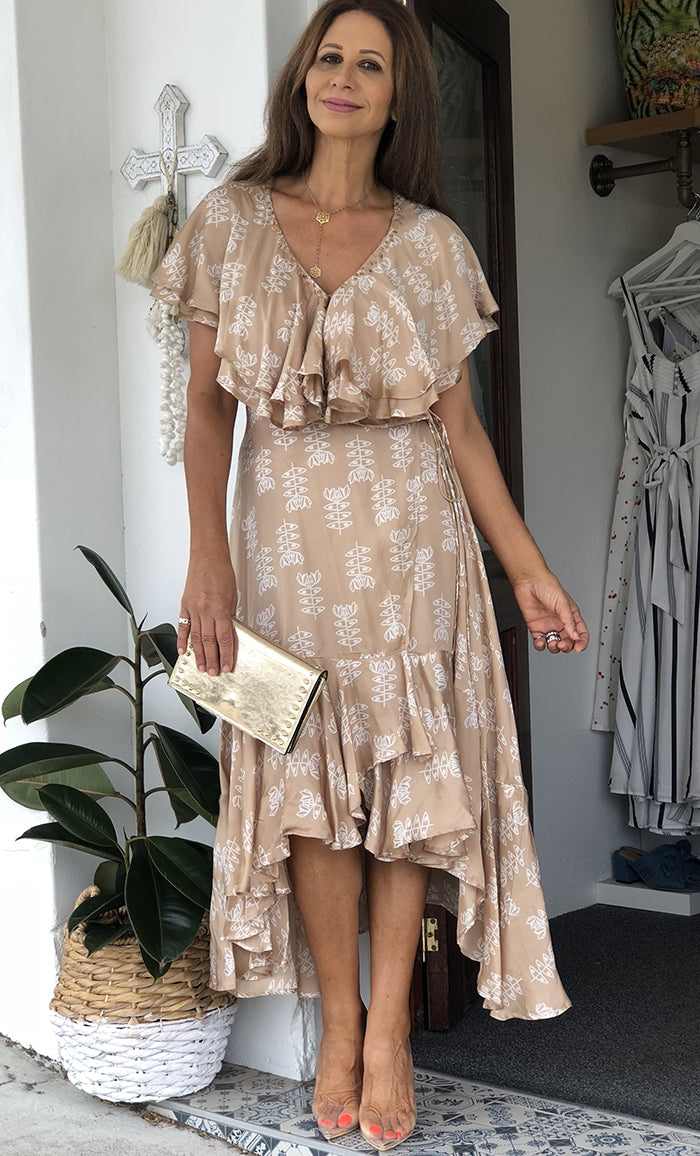 Carribean Silk Wrap Dress