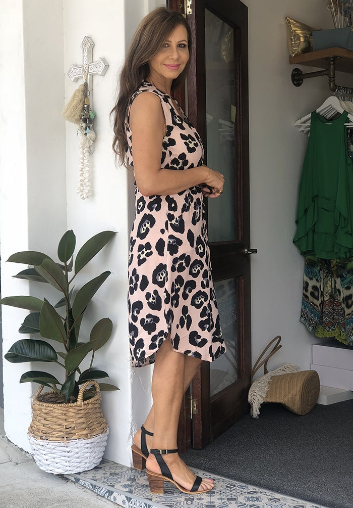 Havana Leopard Zip Dress