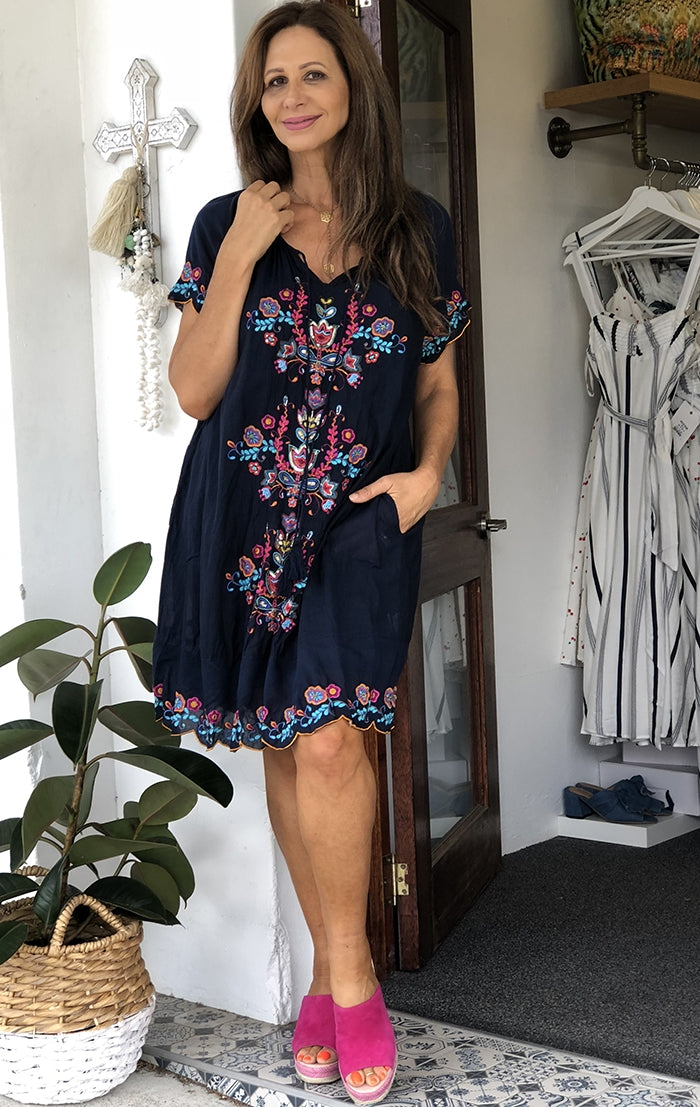 Grace Dress - Navy