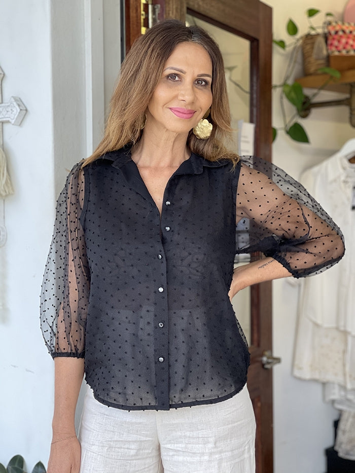 Isra Lace Top - Black