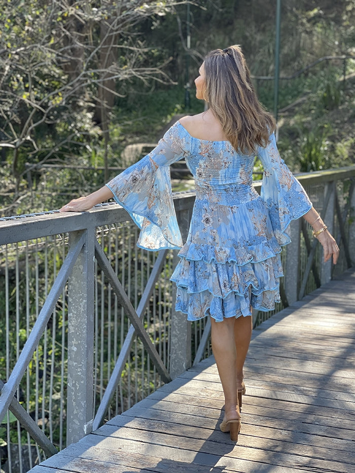 Seville Dress - Mikado Blue