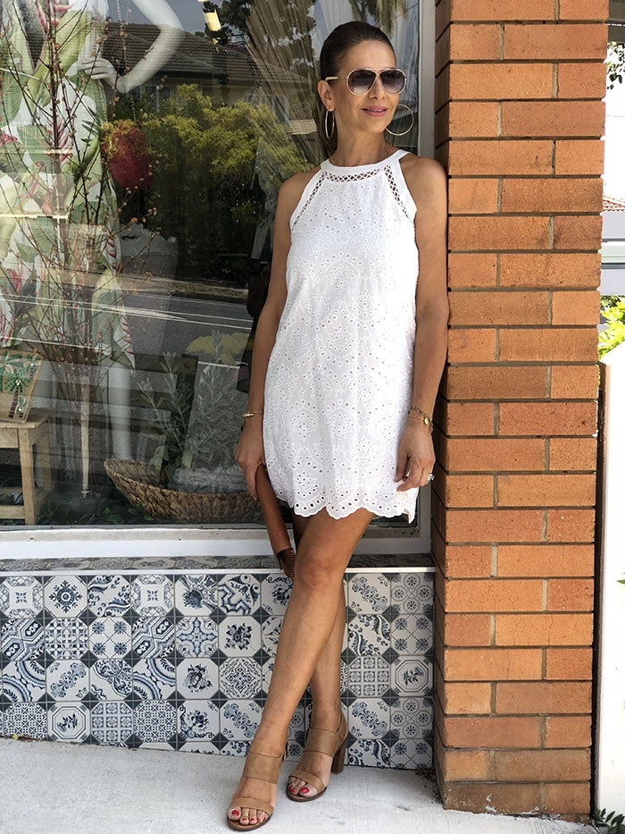 White Anglaise Dress