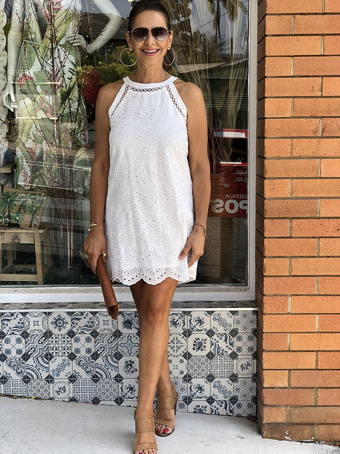 White Anglaise Dress