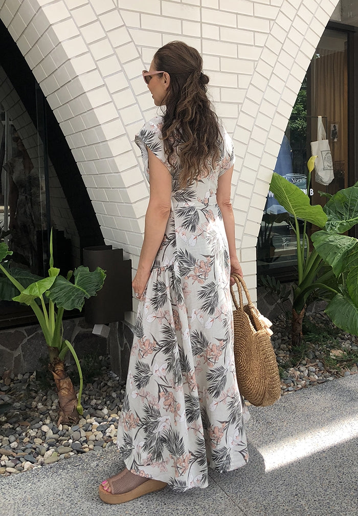 Kenleigh Dress - Palm Print