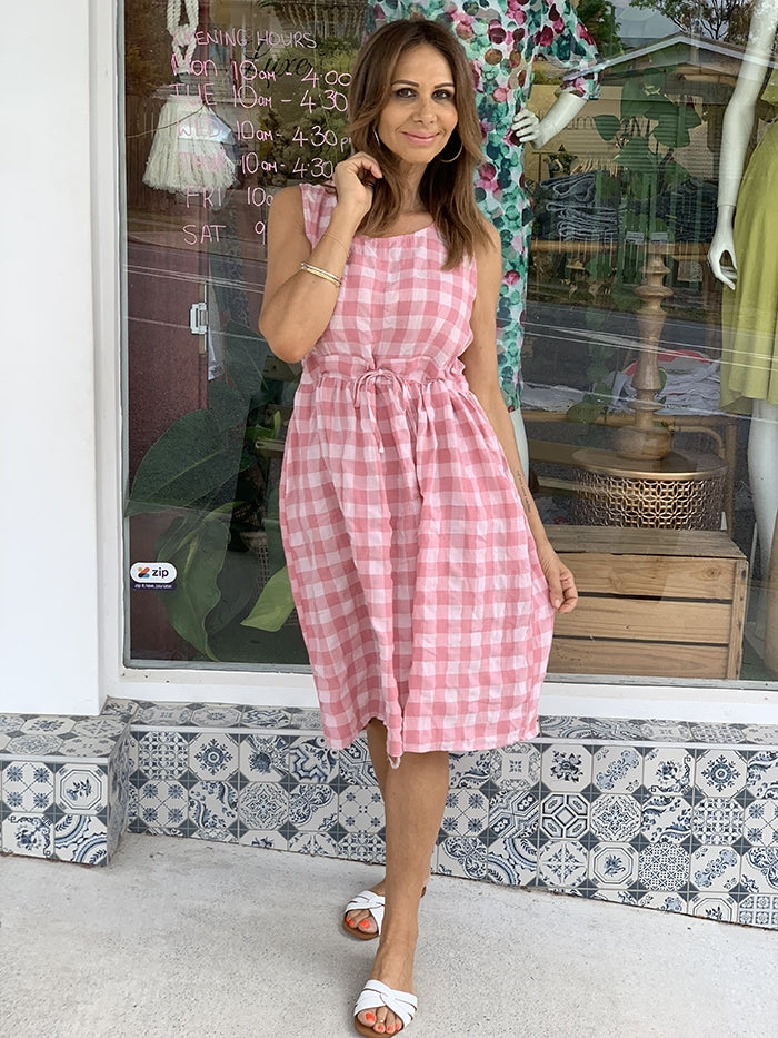 Blush Checked Dress