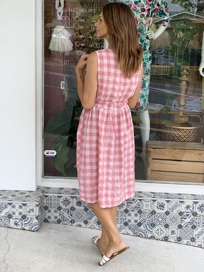 Blush Checked Dress