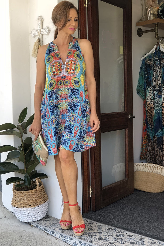 Mosaic Dress Multi