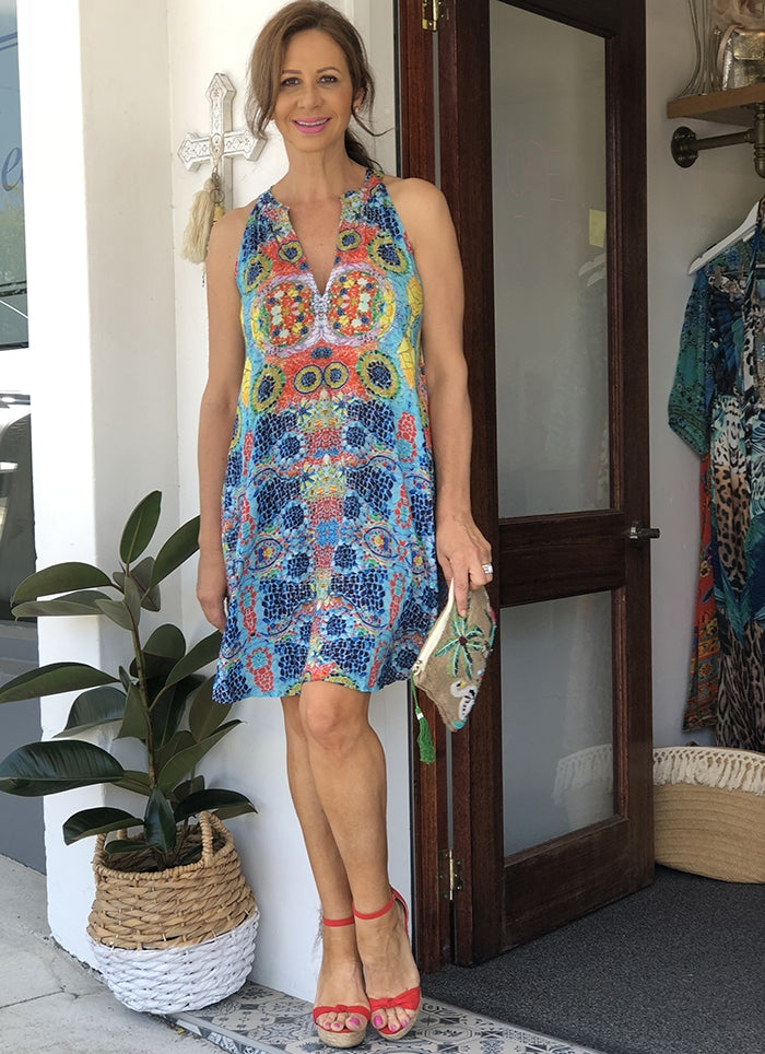 Mosaic Dress Multi