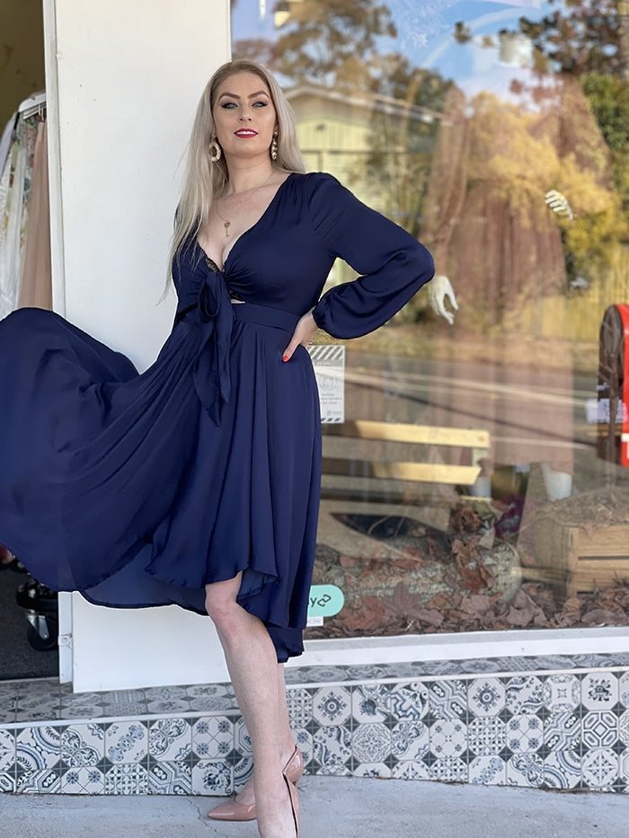 Solira Dress - Navy