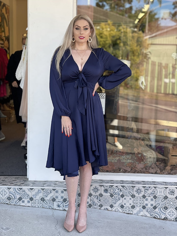 Solira Dress - Navy