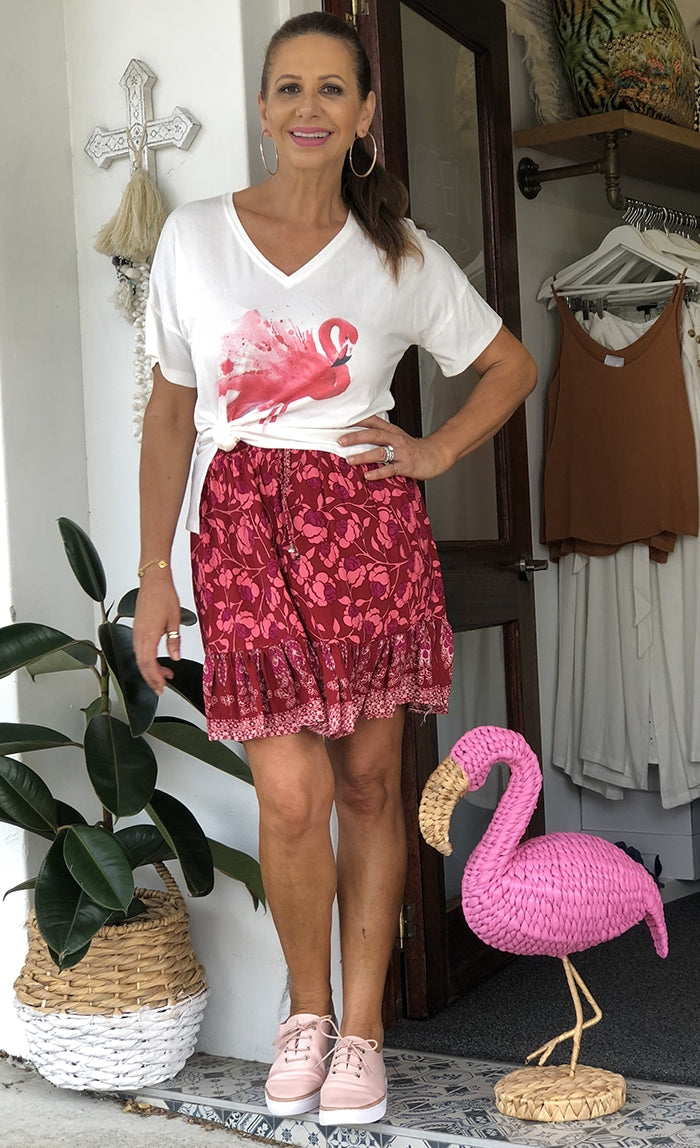 Tamika Skirt - Red