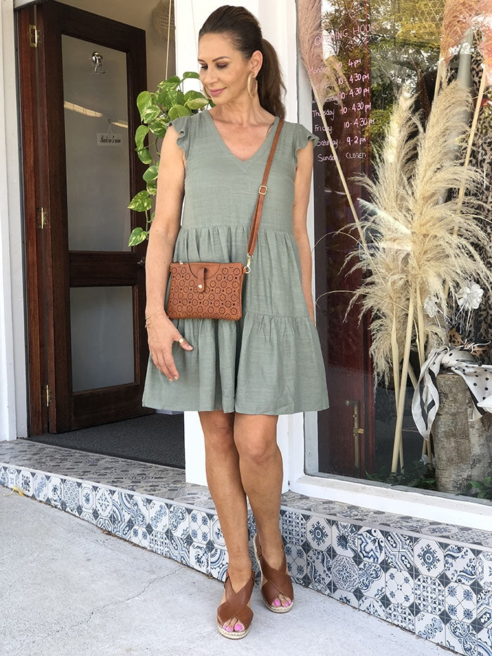 Bondi Shores Dress - Khaki