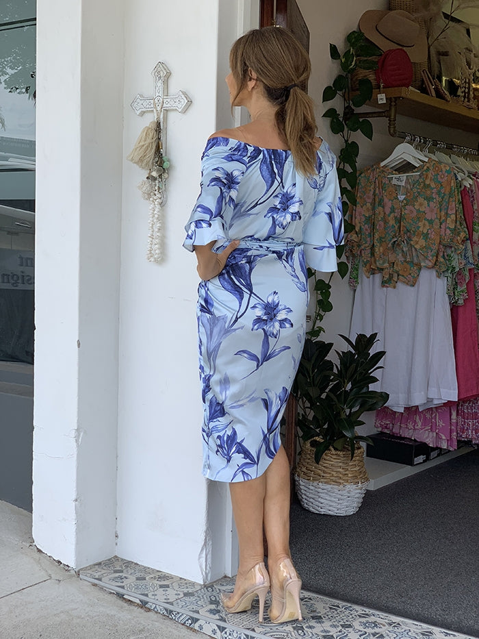 Azley Dress - Blue floral